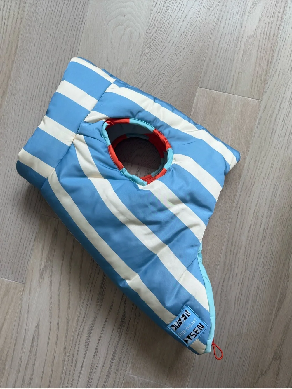 Reversible Blue Puffer Dog Coat by